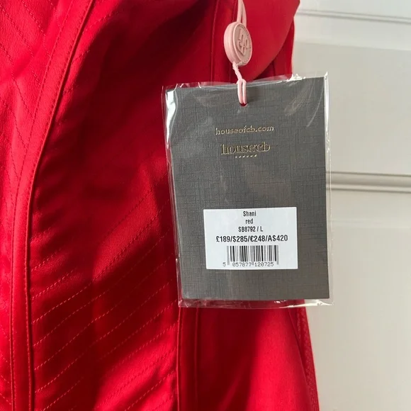 SHANI Red Satin Corset Maxi Dress - Picture 7 of 8